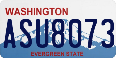 WA license plate ASU8073
