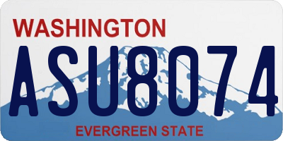 WA license plate ASU8074