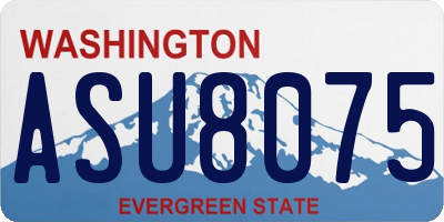 WA license plate ASU8075