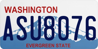 WA license plate ASU8076
