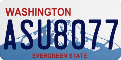 WA license plate ASU8077