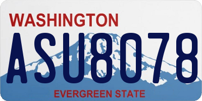 WA license plate ASU8078