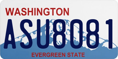WA license plate ASU8081