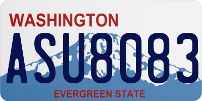 WA license plate ASU8083