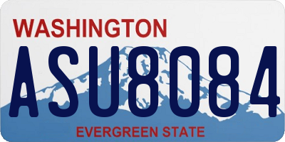 WA license plate ASU8084