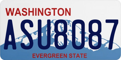 WA license plate ASU8087