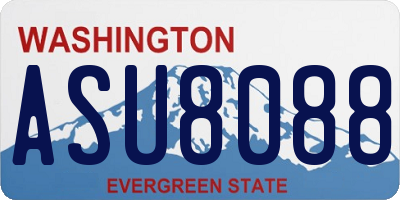 WA license plate ASU8088