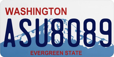 WA license plate ASU8089
