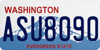 WA license plate ASU8090