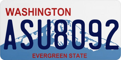 WA license plate ASU8092