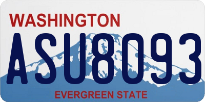 WA license plate ASU8093