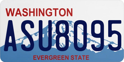 WA license plate ASU8095