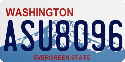 WA license plate ASU8096