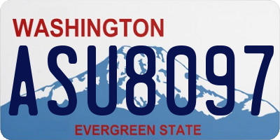 WA license plate ASU8097