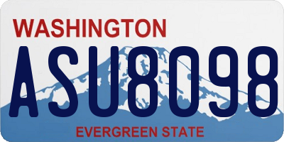 WA license plate ASU8098