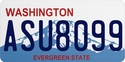 WA license plate ASU8099