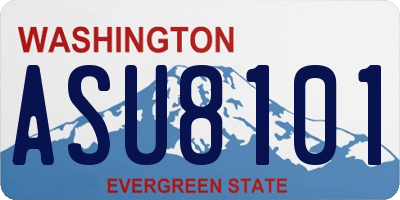 WA license plate ASU8101