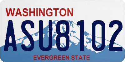 WA license plate ASU8102