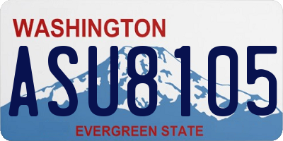 WA license plate ASU8105