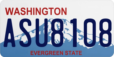 WA license plate ASU8108