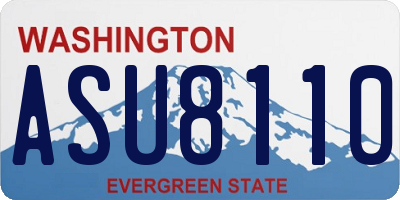 WA license plate ASU8110