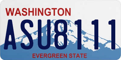 WA license plate ASU8111