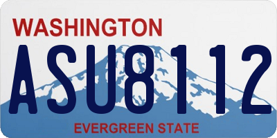 WA license plate ASU8112