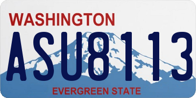 WA license plate ASU8113