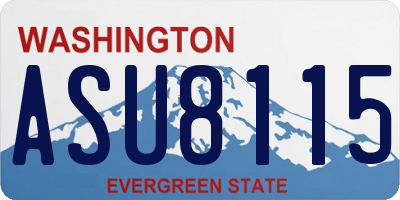 WA license plate ASU8115