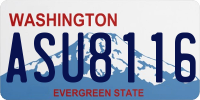 WA license plate ASU8116