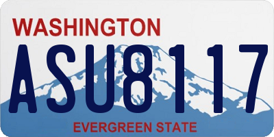 WA license plate ASU8117