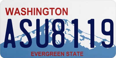 WA license plate ASU8119