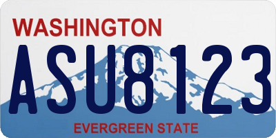 WA license plate ASU8123