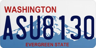 WA license plate ASU8130