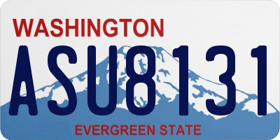 WA license plate ASU8131