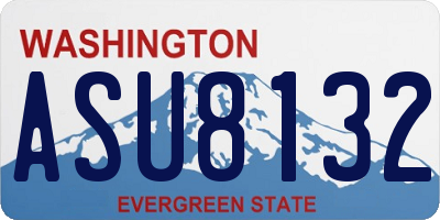 WA license plate ASU8132
