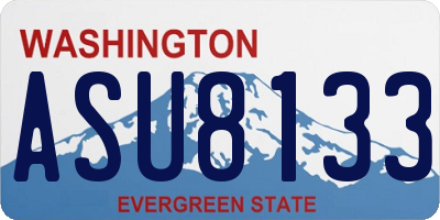 WA license plate ASU8133