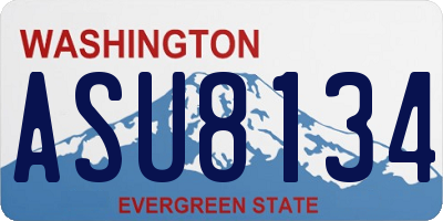 WA license plate ASU8134