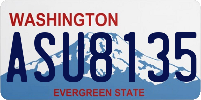 WA license plate ASU8135