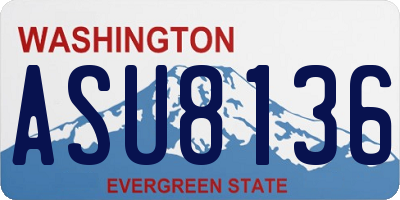 WA license plate ASU8136