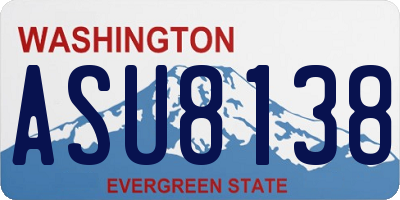 WA license plate ASU8138