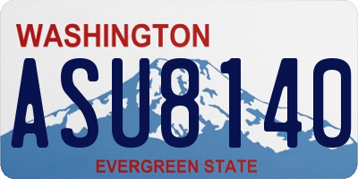 WA license plate ASU8140