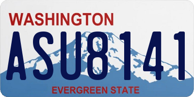 WA license plate ASU8141