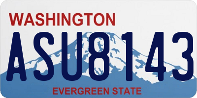 WA license plate ASU8143