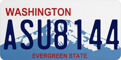 WA license plate ASU8144