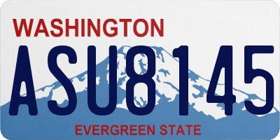WA license plate ASU8145