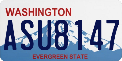 WA license plate ASU8147