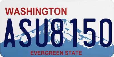 WA license plate ASU8150
