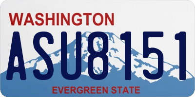WA license plate ASU8151