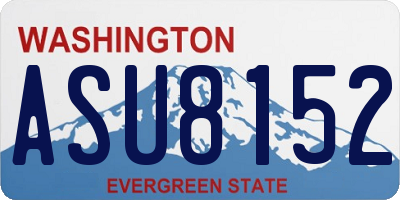 WA license plate ASU8152